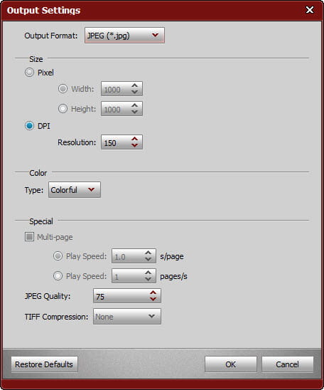 Step 4: Convert PDF to JPEG with high quality